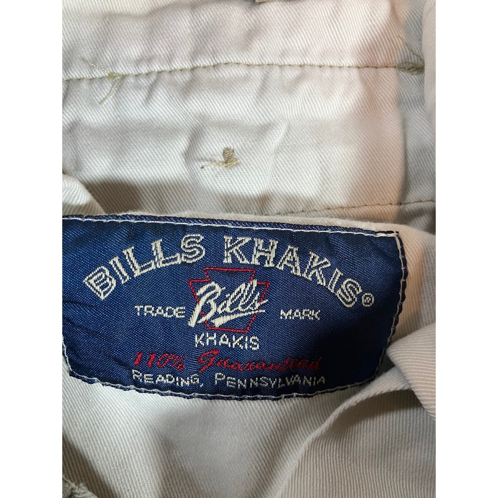 Bills Khakis M2 Classic Fit Chinos Mens 36 Green Olive Straight Leg Cotton Pants - Picture 7 of 9